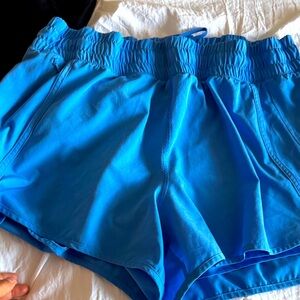 Blue Women's Shorts xl and large black muscle shirt